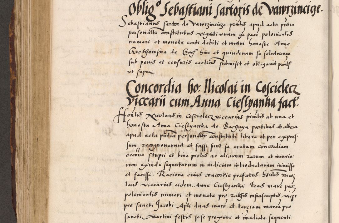 Zdjęcie nr 545 dla obiektu archiwalnego: Acta causarum, obligacionum, sentenciarum tam interlocutoriarum quam diffinitivarum constitutionumque coram reverendo patre domino Petro Porembski canonico et officiali generali Cracoviensi de anno Domini millesimo quingentesimo quadragesimo nono, cuius indictio septima, pontificatus sanctissimi in Christo patris et domini nostri domini Pauli divina providencia tercii, anno ipsius nacionis Pauli pape terciii die tercia mensis Novembris inchoatur