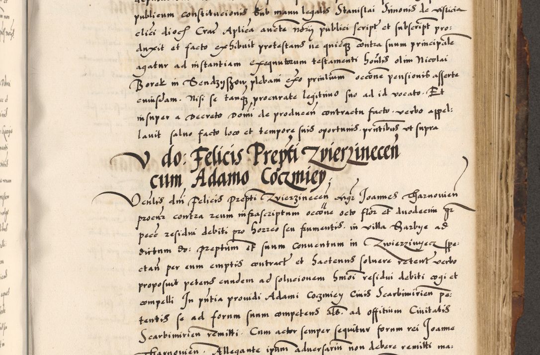 Zdjęcie nr 549 dla obiektu archiwalnego: Acta causarum, obligacionum, sentenciarum tam interlocutoriarum quam diffinitivarum constitutionumque coram reverendo patre domino Petro Porembski canonico et officiali generali Cracoviensi de anno Domini millesimo quingentesimo quadragesimo nono, cuius indictio septima, pontificatus sanctissimi in Christo patris et domini nostri domini Pauli divina providencia tercii, anno ipsius nacionis Pauli pape terciii die tercia mensis Novembris inchoatur
