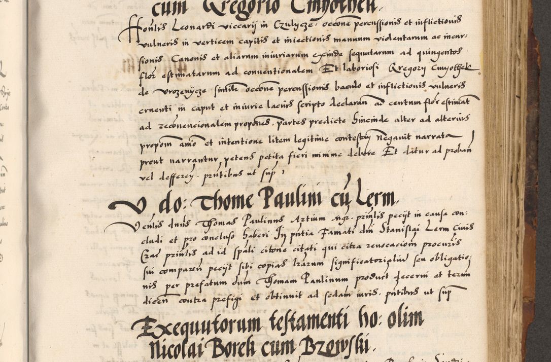 Zdjęcie nr 551 dla obiektu archiwalnego: Acta causarum, obligacionum, sentenciarum tam interlocutoriarum quam diffinitivarum constitutionumque coram reverendo patre domino Petro Porembski canonico et officiali generali Cracoviensi de anno Domini millesimo quingentesimo quadragesimo nono, cuius indictio septima, pontificatus sanctissimi in Christo patris et domini nostri domini Pauli divina providencia tercii, anno ipsius nacionis Pauli pape terciii die tercia mensis Novembris inchoatur