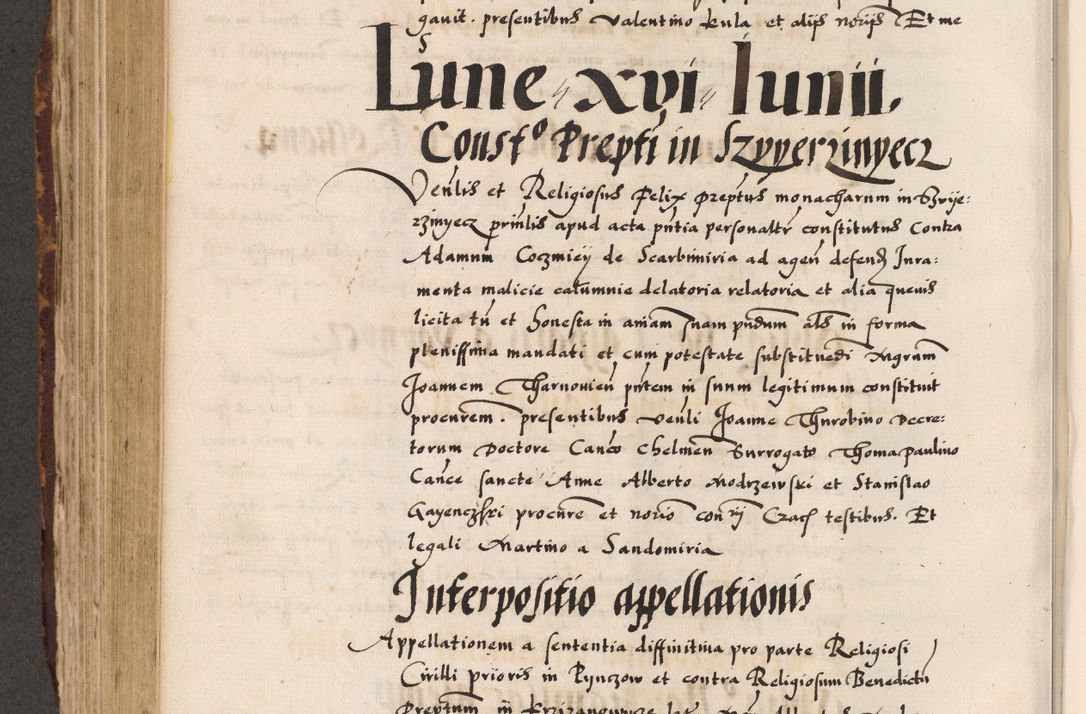 Zdjęcie nr 552 dla obiektu archiwalnego: Acta causarum, obligacionum, sentenciarum tam interlocutoriarum quam diffinitivarum constitutionumque coram reverendo patre domino Petro Porembski canonico et officiali generali Cracoviensi de anno Domini millesimo quingentesimo quadragesimo nono, cuius indictio septima, pontificatus sanctissimi in Christo patris et domini nostri domini Pauli divina providencia tercii, anno ipsius nacionis Pauli pape terciii die tercia mensis Novembris inchoatur