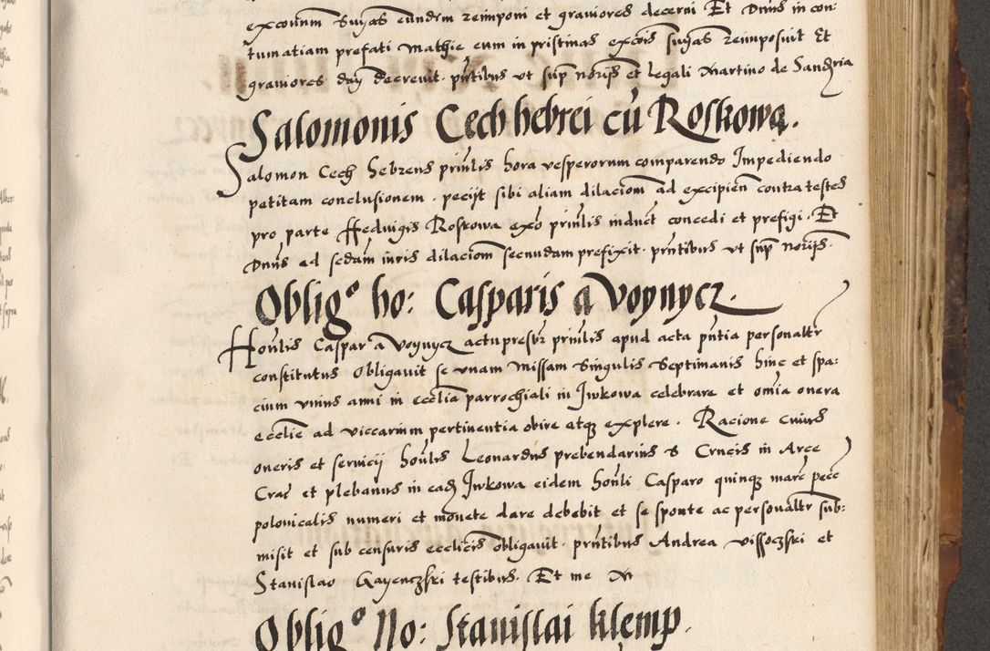 Zdjęcie nr 553 dla obiektu archiwalnego: Acta causarum, obligacionum, sentenciarum tam interlocutoriarum quam diffinitivarum constitutionumque coram reverendo patre domino Petro Porembski canonico et officiali generali Cracoviensi de anno Domini millesimo quingentesimo quadragesimo nono, cuius indictio septima, pontificatus sanctissimi in Christo patris et domini nostri domini Pauli divina providencia tercii, anno ipsius nacionis Pauli pape terciii die tercia mensis Novembris inchoatur