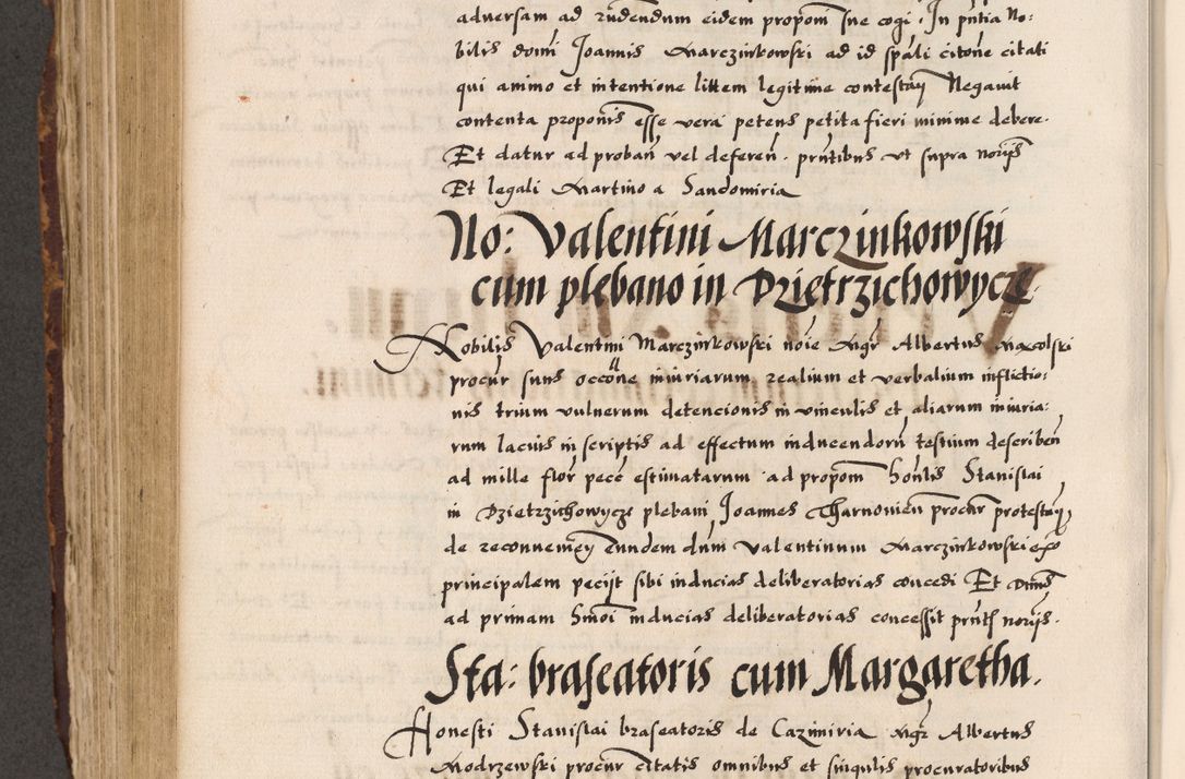 Zdjęcie nr 556 dla obiektu archiwalnego: Acta causarum, obligacionum, sentenciarum tam interlocutoriarum quam diffinitivarum constitutionumque coram reverendo patre domino Petro Porembski canonico et officiali generali Cracoviensi de anno Domini millesimo quingentesimo quadragesimo nono, cuius indictio septima, pontificatus sanctissimi in Christo patris et domini nostri domini Pauli divina providencia tercii, anno ipsius nacionis Pauli pape terciii die tercia mensis Novembris inchoatur