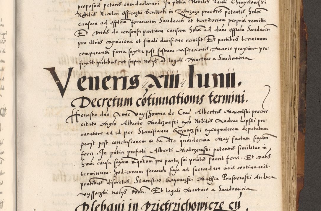 Zdjęcie nr 557 dla obiektu archiwalnego: Acta causarum, obligacionum, sentenciarum tam interlocutoriarum quam diffinitivarum constitutionumque coram reverendo patre domino Petro Porembski canonico et officiali generali Cracoviensi de anno Domini millesimo quingentesimo quadragesimo nono, cuius indictio septima, pontificatus sanctissimi in Christo patris et domini nostri domini Pauli divina providencia tercii, anno ipsius nacionis Pauli pape terciii die tercia mensis Novembris inchoatur