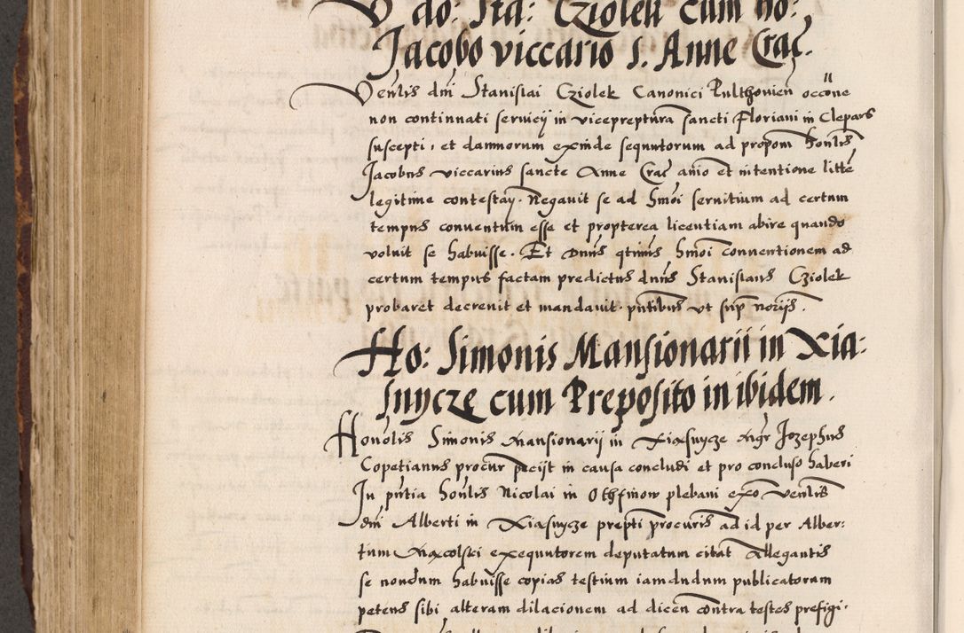 Zdjęcie nr 558 dla obiektu archiwalnego: Acta causarum, obligacionum, sentenciarum tam interlocutoriarum quam diffinitivarum constitutionumque coram reverendo patre domino Petro Porembski canonico et officiali generali Cracoviensi de anno Domini millesimo quingentesimo quadragesimo nono, cuius indictio septima, pontificatus sanctissimi in Christo patris et domini nostri domini Pauli divina providencia tercii, anno ipsius nacionis Pauli pape terciii die tercia mensis Novembris inchoatur