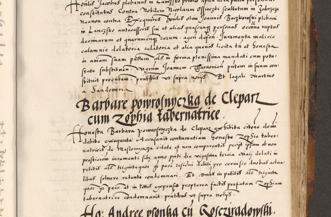 Zdjęcie nr 561 dla obiektu archiwalnego: Acta causarum, obligacionum, sentenciarum tam interlocutoriarum quam diffinitivarum constitutionumque coram reverendo patre domino Petro Porembski canonico et officiali generali Cracoviensi de anno Domini millesimo quingentesimo quadragesimo nono, cuius indictio septima, pontificatus sanctissimi in Christo patris et domini nostri domini Pauli divina providencia tercii, anno ipsius nacionis Pauli pape terciii die tercia mensis Novembris inchoatur