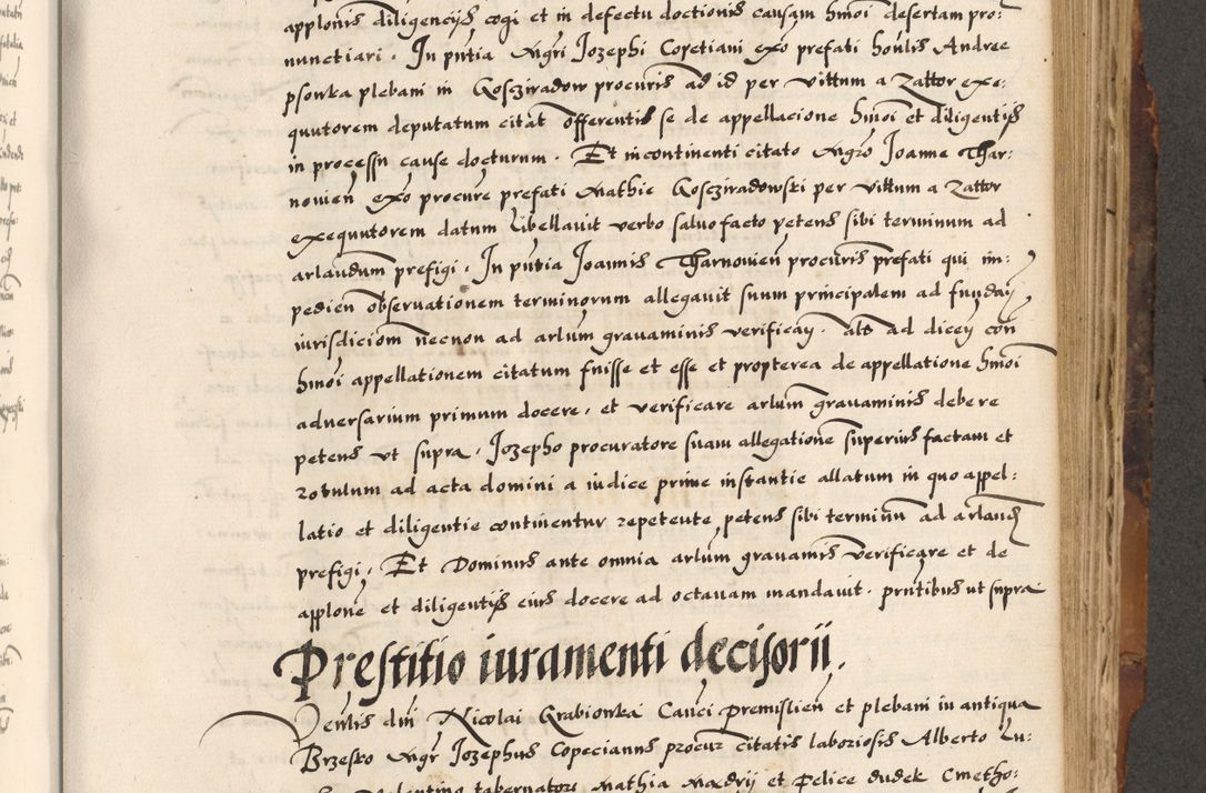 Zdjęcie nr 565 dla obiektu archiwalnego: Acta causarum, obligacionum, sentenciarum tam interlocutoriarum quam diffinitivarum constitutionumque coram reverendo patre domino Petro Porembski canonico et officiali generali Cracoviensi de anno Domini millesimo quingentesimo quadragesimo nono, cuius indictio septima, pontificatus sanctissimi in Christo patris et domini nostri domini Pauli divina providencia tercii, anno ipsius nacionis Pauli pape terciii die tercia mensis Novembris inchoatur