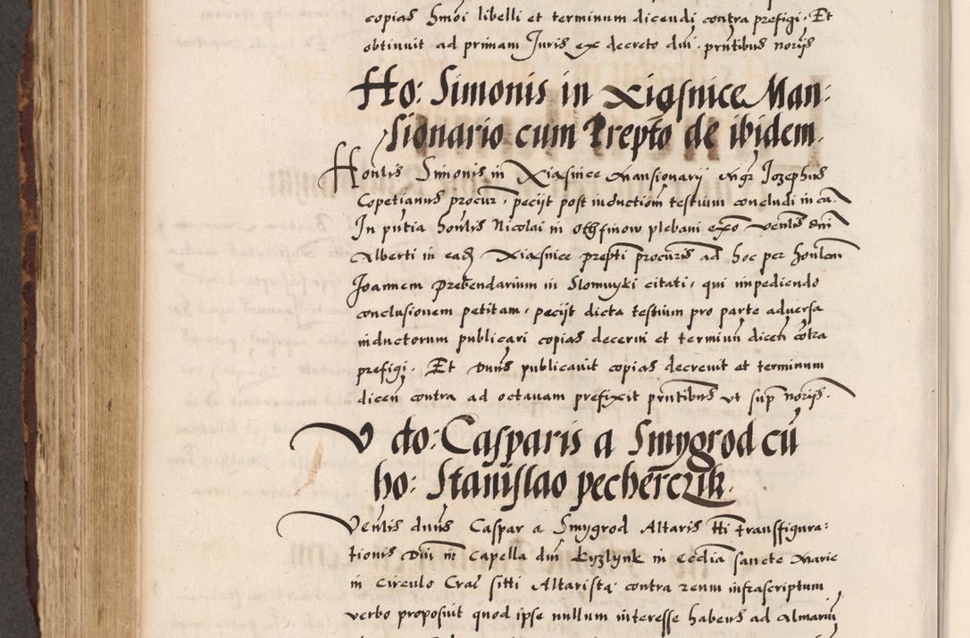 Zdjęcie nr 576 dla obiektu archiwalnego: Acta causarum, obligacionum, sentenciarum tam interlocutoriarum quam diffinitivarum constitutionumque coram reverendo patre domino Petro Porembski canonico et officiali generali Cracoviensi de anno Domini millesimo quingentesimo quadragesimo nono, cuius indictio septima, pontificatus sanctissimi in Christo patris et domini nostri domini Pauli divina providencia tercii, anno ipsius nacionis Pauli pape terciii die tercia mensis Novembris inchoatur