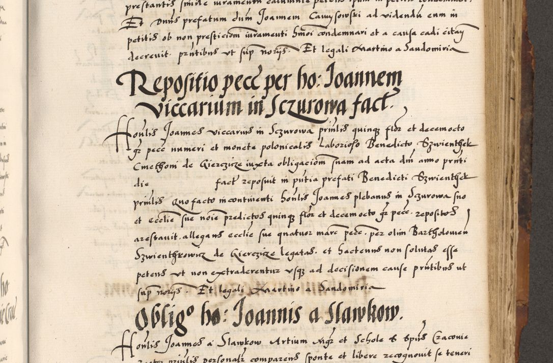Zdjęcie nr 579 dla obiektu archiwalnego: Acta causarum, obligacionum, sentenciarum tam interlocutoriarum quam diffinitivarum constitutionumque coram reverendo patre domino Petro Porembski canonico et officiali generali Cracoviensi de anno Domini millesimo quingentesimo quadragesimo nono, cuius indictio septima, pontificatus sanctissimi in Christo patris et domini nostri domini Pauli divina providencia tercii, anno ipsius nacionis Pauli pape terciii die tercia mensis Novembris inchoatur