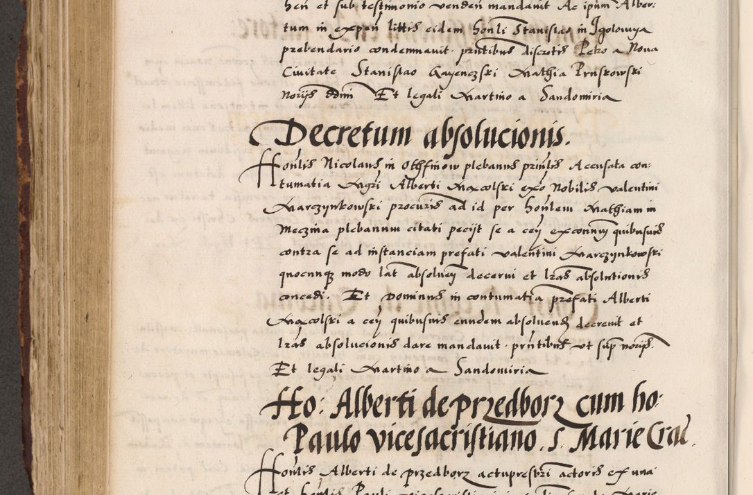 Zdjęcie nr 580 dla obiektu archiwalnego: Acta causarum, obligacionum, sentenciarum tam interlocutoriarum quam diffinitivarum constitutionumque coram reverendo patre domino Petro Porembski canonico et officiali generali Cracoviensi de anno Domini millesimo quingentesimo quadragesimo nono, cuius indictio septima, pontificatus sanctissimi in Christo patris et domini nostri domini Pauli divina providencia tercii, anno ipsius nacionis Pauli pape terciii die tercia mensis Novembris inchoatur
