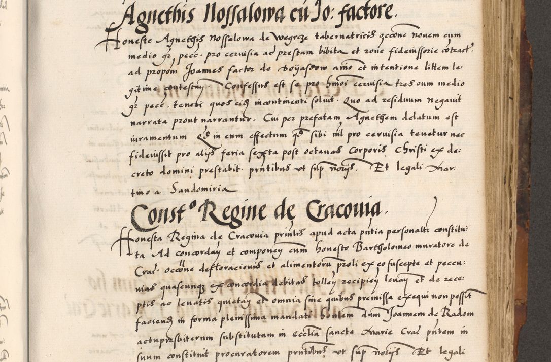 Zdjęcie nr 581 dla obiektu archiwalnego: Acta causarum, obligacionum, sentenciarum tam interlocutoriarum quam diffinitivarum constitutionumque coram reverendo patre domino Petro Porembski canonico et officiali generali Cracoviensi de anno Domini millesimo quingentesimo quadragesimo nono, cuius indictio septima, pontificatus sanctissimi in Christo patris et domini nostri domini Pauli divina providencia tercii, anno ipsius nacionis Pauli pape terciii die tercia mensis Novembris inchoatur