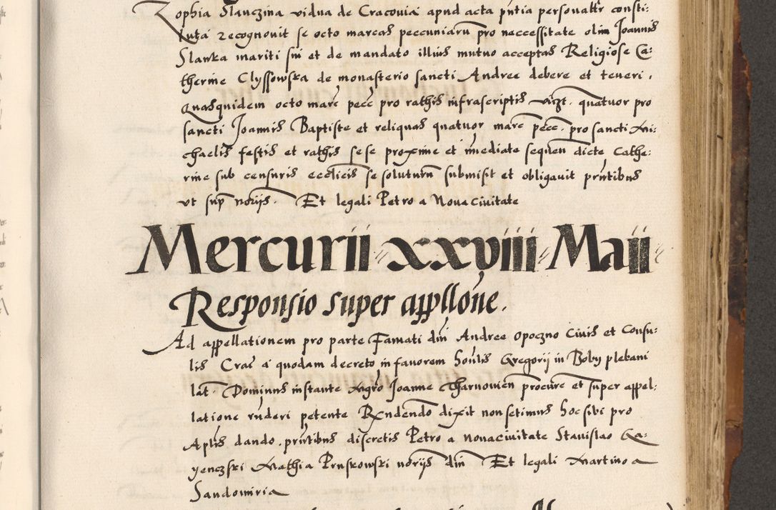 Zdjęcie nr 583 dla obiektu archiwalnego: Acta causarum, obligacionum, sentenciarum tam interlocutoriarum quam diffinitivarum constitutionumque coram reverendo patre domino Petro Porembski canonico et officiali generali Cracoviensi de anno Domini millesimo quingentesimo quadragesimo nono, cuius indictio septima, pontificatus sanctissimi in Christo patris et domini nostri domini Pauli divina providencia tercii, anno ipsius nacionis Pauli pape terciii die tercia mensis Novembris inchoatur