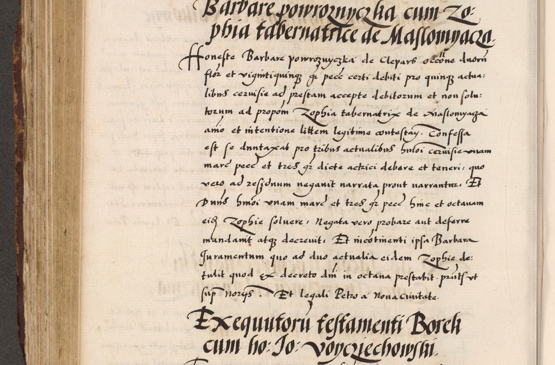 Zdjęcie nr 587 dla obiektu archiwalnego: Acta causarum, obligacionum, sentenciarum tam interlocutoriarum quam diffinitivarum constitutionumque coram reverendo patre domino Petro Porembski canonico et officiali generali Cracoviensi de anno Domini millesimo quingentesimo quadragesimo nono, cuius indictio septima, pontificatus sanctissimi in Christo patris et domini nostri domini Pauli divina providencia tercii, anno ipsius nacionis Pauli pape terciii die tercia mensis Novembris inchoatur