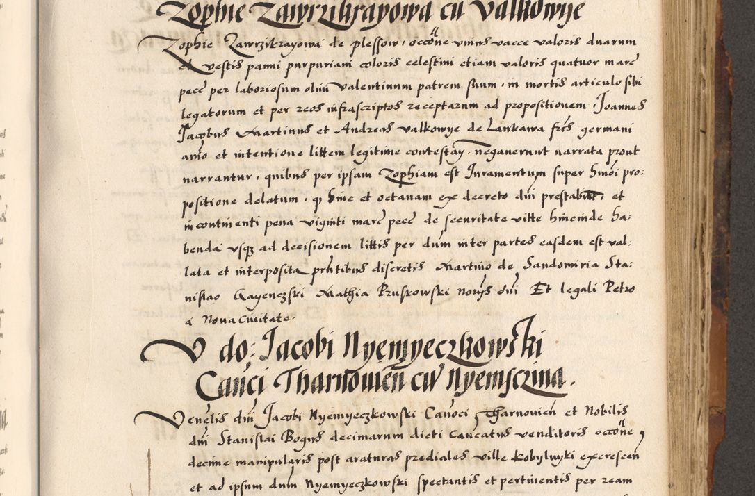 Zdjęcie nr 589 dla obiektu archiwalnego: Acta causarum, obligacionum, sentenciarum tam interlocutoriarum quam diffinitivarum constitutionumque coram reverendo patre domino Petro Porembski canonico et officiali generali Cracoviensi de anno Domini millesimo quingentesimo quadragesimo nono, cuius indictio septima, pontificatus sanctissimi in Christo patris et domini nostri domini Pauli divina providencia tercii, anno ipsius nacionis Pauli pape terciii die tercia mensis Novembris inchoatur