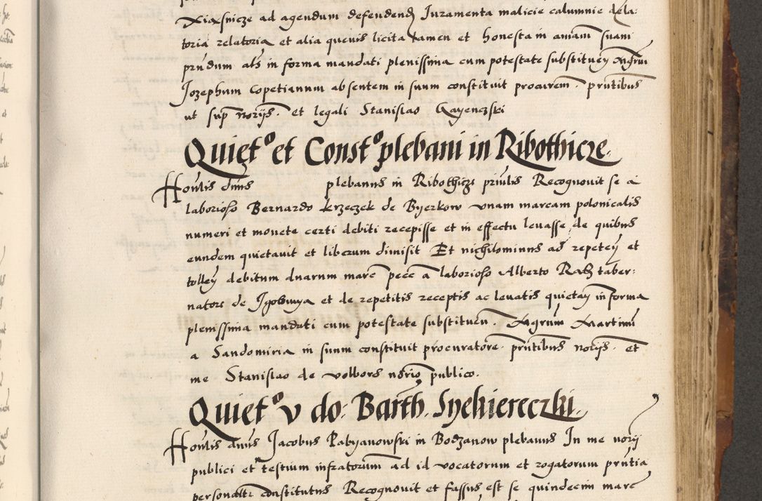 Zdjęcie nr 592 dla obiektu archiwalnego: Acta causarum, obligacionum, sentenciarum tam interlocutoriarum quam diffinitivarum constitutionumque coram reverendo patre domino Petro Porembski canonico et officiali generali Cracoviensi de anno Domini millesimo quingentesimo quadragesimo nono, cuius indictio septima, pontificatus sanctissimi in Christo patris et domini nostri domini Pauli divina providencia tercii, anno ipsius nacionis Pauli pape terciii die tercia mensis Novembris inchoatur
