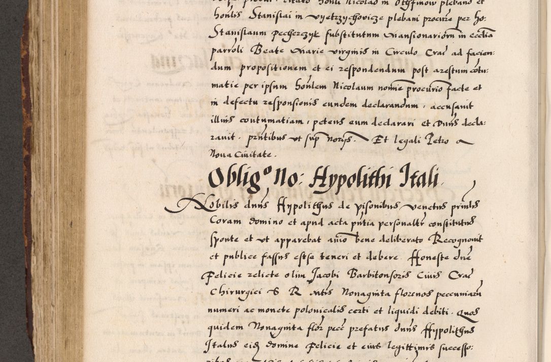 Zdjęcie nr 594 dla obiektu archiwalnego: Acta causarum, obligacionum, sentenciarum tam interlocutoriarum quam diffinitivarum constitutionumque coram reverendo patre domino Petro Porembski canonico et officiali generali Cracoviensi de anno Domini millesimo quingentesimo quadragesimo nono, cuius indictio septima, pontificatus sanctissimi in Christo patris et domini nostri domini Pauli divina providencia tercii, anno ipsius nacionis Pauli pape terciii die tercia mensis Novembris inchoatur