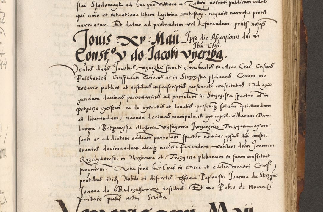 Zdjęcie nr 602 dla obiektu archiwalnego: Acta causarum, obligacionum, sentenciarum tam interlocutoriarum quam diffinitivarum constitutionumque coram reverendo patre domino Petro Porembski canonico et officiali generali Cracoviensi de anno Domini millesimo quingentesimo quadragesimo nono, cuius indictio septima, pontificatus sanctissimi in Christo patris et domini nostri domini Pauli divina providencia tercii, anno ipsius nacionis Pauli pape terciii die tercia mensis Novembris inchoatur