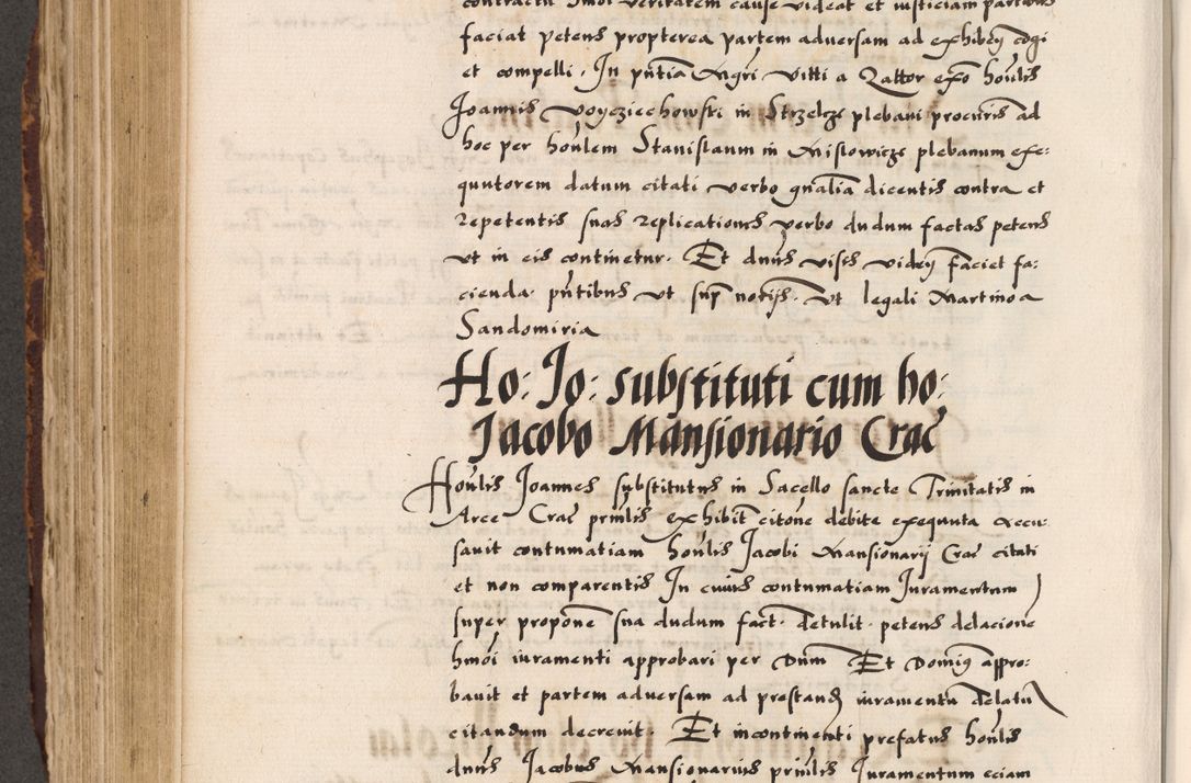 Zdjęcie nr 605 dla obiektu archiwalnego: Acta causarum, obligacionum, sentenciarum tam interlocutoriarum quam diffinitivarum constitutionumque coram reverendo patre domino Petro Porembski canonico et officiali generali Cracoviensi de anno Domini millesimo quingentesimo quadragesimo nono, cuius indictio septima, pontificatus sanctissimi in Christo patris et domini nostri domini Pauli divina providencia tercii, anno ipsius nacionis Pauli pape terciii die tercia mensis Novembris inchoatur
