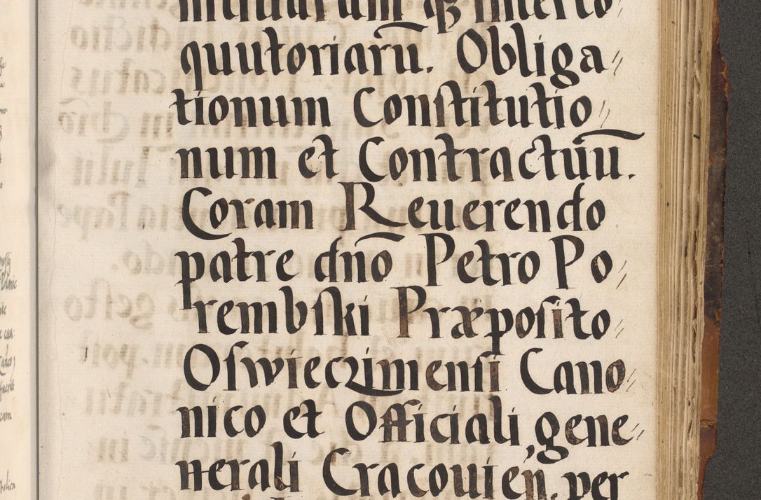 Zdjęcie nr 606 dla obiektu archiwalnego: Acta causarum, obligacionum, sentenciarum tam interlocutoriarum quam diffinitivarum constitutionumque coram reverendo patre domino Petro Porembski canonico et officiali generali Cracoviensi de anno Domini millesimo quingentesimo quadragesimo nono, cuius indictio septima, pontificatus sanctissimi in Christo patris et domini nostri domini Pauli divina providencia tercii, anno ipsius nacionis Pauli pape terciii die tercia mensis Novembris inchoatur