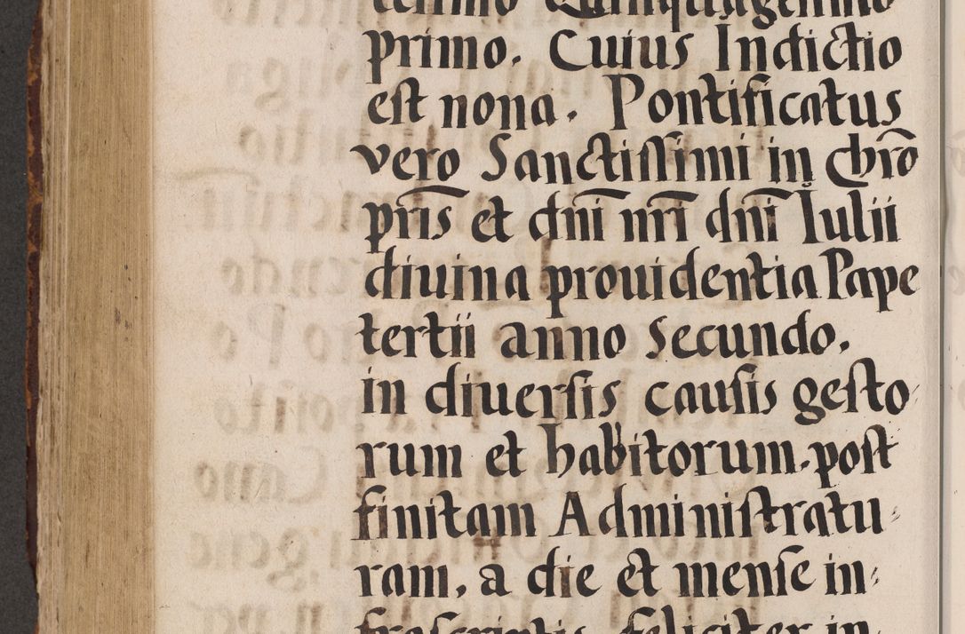 Zdjęcie nr 608 dla obiektu archiwalnego: Acta causarum, obligacionum, sentenciarum tam interlocutoriarum quam diffinitivarum constitutionumque coram reverendo patre domino Petro Porembski canonico et officiali generali Cracoviensi de anno Domini millesimo quingentesimo quadragesimo nono, cuius indictio septima, pontificatus sanctissimi in Christo patris et domini nostri domini Pauli divina providencia tercii, anno ipsius nacionis Pauli pape terciii die tercia mensis Novembris inchoatur