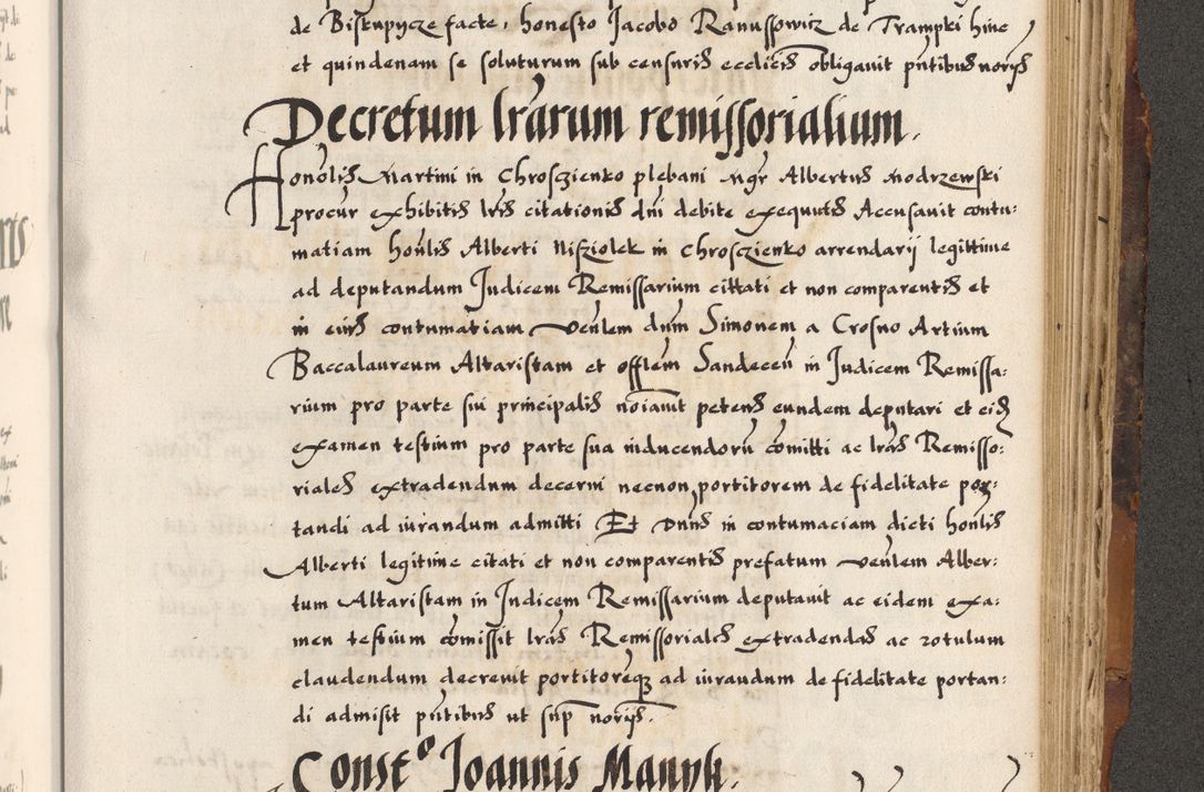 Zdjęcie nr 607 dla obiektu archiwalnego: Acta causarum, obligacionum, sentenciarum tam interlocutoriarum quam diffinitivarum constitutionumque coram reverendo patre domino Petro Porembski canonico et officiali generali Cracoviensi de anno Domini millesimo quingentesimo quadragesimo nono, cuius indictio septima, pontificatus sanctissimi in Christo patris et domini nostri domini Pauli divina providencia tercii, anno ipsius nacionis Pauli pape terciii die tercia mensis Novembris inchoatur