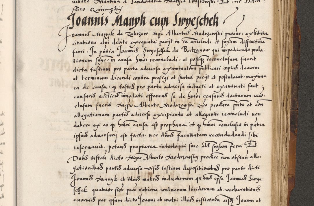 Zdjęcie nr 611 dla obiektu archiwalnego: Acta causarum, obligacionum, sentenciarum tam interlocutoriarum quam diffinitivarum constitutionumque coram reverendo patre domino Petro Porembski canonico et officiali generali Cracoviensi de anno Domini millesimo quingentesimo quadragesimo nono, cuius indictio septima, pontificatus sanctissimi in Christo patris et domini nostri domini Pauli divina providencia tercii, anno ipsius nacionis Pauli pape terciii die tercia mensis Novembris inchoatur