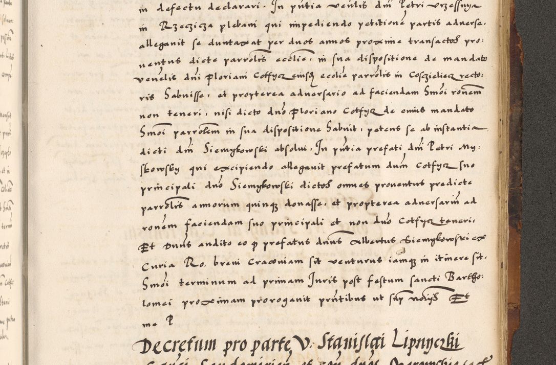 Zdjęcie nr 624 dla obiektu archiwalnego: Acta causarum, obligacionum, sentenciarum tam interlocutoriarum quam diffinitivarum constitutionumque coram reverendo patre domino Petro Porembski canonico et officiali generali Cracoviensi de anno Domini millesimo quingentesimo quadragesimo nono, cuius indictio septima, pontificatus sanctissimi in Christo patris et domini nostri domini Pauli divina providencia tercii, anno ipsius nacionis Pauli pape terciii die tercia mensis Novembris inchoatur