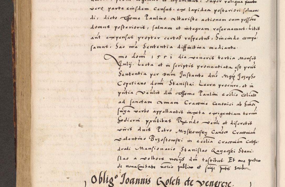 Zdjęcie nr 623 dla obiektu archiwalnego: Acta causarum, obligacionum, sentenciarum tam interlocutoriarum quam diffinitivarum constitutionumque coram reverendo patre domino Petro Porembski canonico et officiali generali Cracoviensi de anno Domini millesimo quingentesimo quadragesimo nono, cuius indictio septima, pontificatus sanctissimi in Christo patris et domini nostri domini Pauli divina providencia tercii, anno ipsius nacionis Pauli pape terciii die tercia mensis Novembris inchoatur