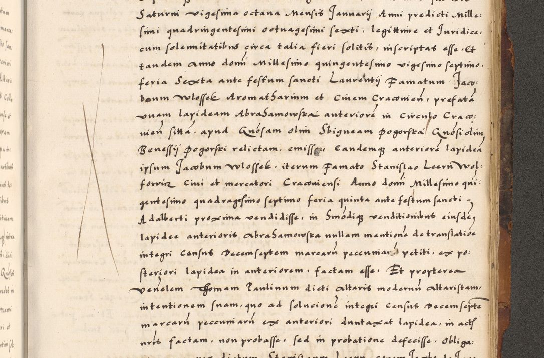 Zdjęcie nr 625 dla obiektu archiwalnego: Acta causarum, obligacionum, sentenciarum tam interlocutoriarum quam diffinitivarum constitutionumque coram reverendo patre domino Petro Porembski canonico et officiali generali Cracoviensi de anno Domini millesimo quingentesimo quadragesimo nono, cuius indictio septima, pontificatus sanctissimi in Christo patris et domini nostri domini Pauli divina providencia tercii, anno ipsius nacionis Pauli pape terciii die tercia mensis Novembris inchoatur
