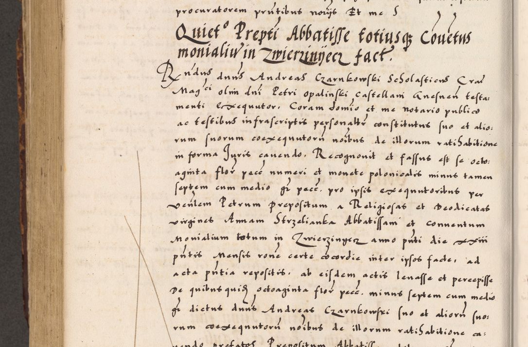 Zdjęcie nr 639 dla obiektu archiwalnego: Acta causarum, obligacionum, sentenciarum tam interlocutoriarum quam diffinitivarum constitutionumque coram reverendo patre domino Petro Porembski canonico et officiali generali Cracoviensi de anno Domini millesimo quingentesimo quadragesimo nono, cuius indictio septima, pontificatus sanctissimi in Christo patris et domini nostri domini Pauli divina providencia tercii, anno ipsius nacionis Pauli pape terciii die tercia mensis Novembris inchoatur