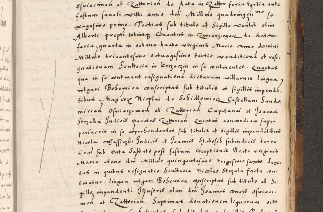 Zdjęcie nr 640 dla obiektu archiwalnego: Acta causarum, obligacionum, sentenciarum tam interlocutoriarum quam diffinitivarum constitutionumque coram reverendo patre domino Petro Porembski canonico et officiali generali Cracoviensi de anno Domini millesimo quingentesimo quadragesimo nono, cuius indictio septima, pontificatus sanctissimi in Christo patris et domini nostri domini Pauli divina providencia tercii, anno ipsius nacionis Pauli pape terciii die tercia mensis Novembris inchoatur