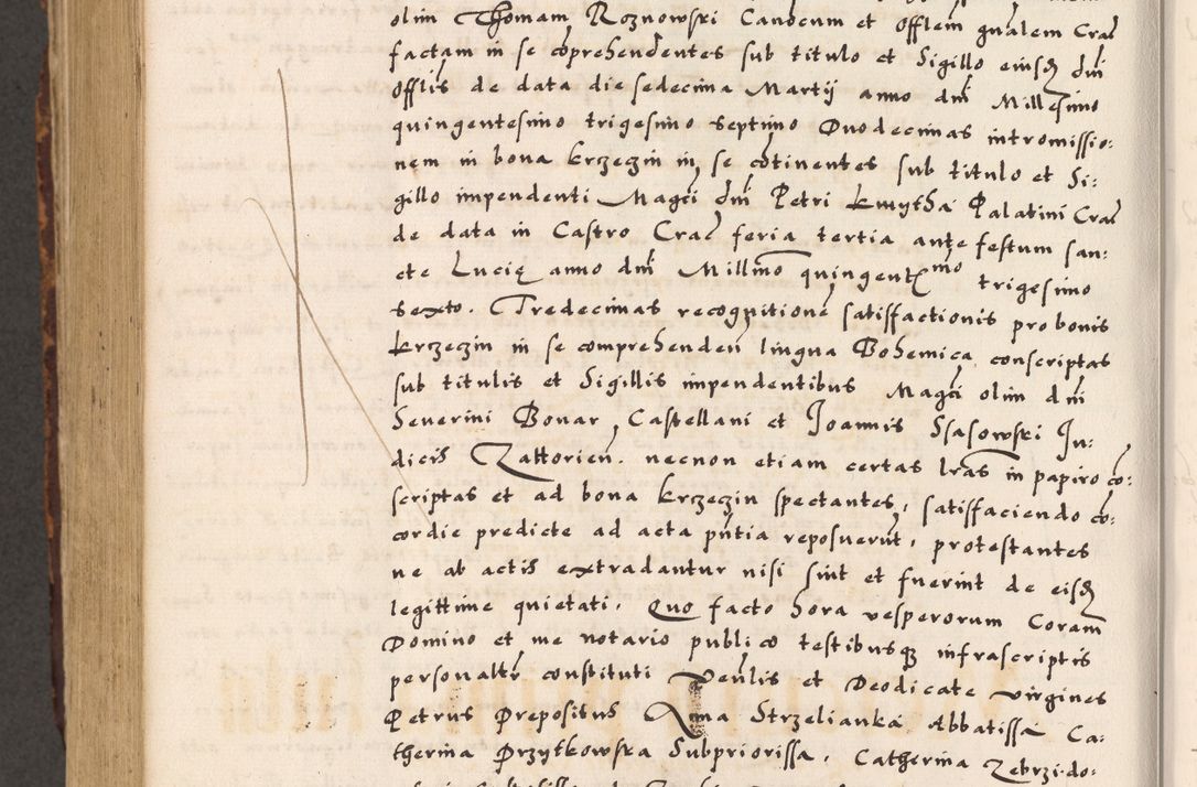 Zdjęcie nr 638 dla obiektu archiwalnego: Acta causarum, obligacionum, sentenciarum tam interlocutoriarum quam diffinitivarum constitutionumque coram reverendo patre domino Petro Porembski canonico et officiali generali Cracoviensi de anno Domini millesimo quingentesimo quadragesimo nono, cuius indictio septima, pontificatus sanctissimi in Christo patris et domini nostri domini Pauli divina providencia tercii, anno ipsius nacionis Pauli pape terciii die tercia mensis Novembris inchoatur