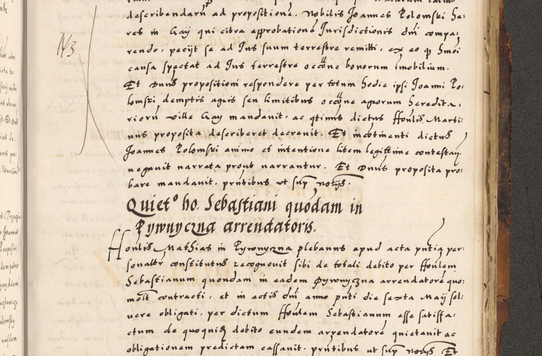Zdjęcie nr 646 dla obiektu archiwalnego: Acta causarum, obligacionum, sentenciarum tam interlocutoriarum quam diffinitivarum constitutionumque coram reverendo patre domino Petro Porembski canonico et officiali generali Cracoviensi de anno Domini millesimo quingentesimo quadragesimo nono, cuius indictio septima, pontificatus sanctissimi in Christo patris et domini nostri domini Pauli divina providencia tercii, anno ipsius nacionis Pauli pape terciii die tercia mensis Novembris inchoatur