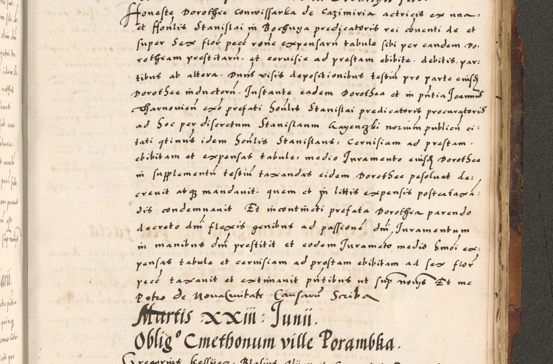 Zdjęcie nr 651 dla obiektu archiwalnego: Acta causarum, obligacionum, sentenciarum tam interlocutoriarum quam diffinitivarum constitutionumque coram reverendo patre domino Petro Porembski canonico et officiali generali Cracoviensi de anno Domini millesimo quingentesimo quadragesimo nono, cuius indictio septima, pontificatus sanctissimi in Christo patris et domini nostri domini Pauli divina providencia tercii, anno ipsius nacionis Pauli pape terciii die tercia mensis Novembris inchoatur