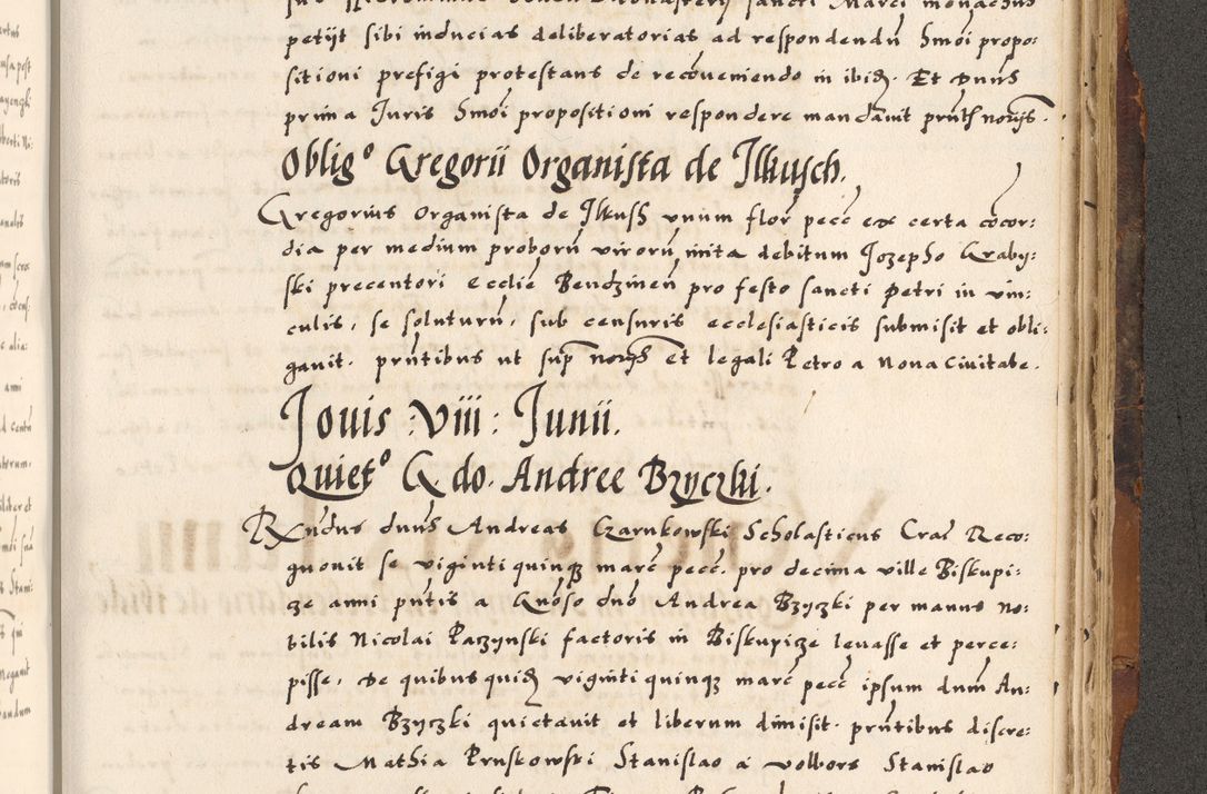 Zdjęcie nr 663 dla obiektu archiwalnego: Acta causarum, obligacionum, sentenciarum tam interlocutoriarum quam diffinitivarum constitutionumque coram reverendo patre domino Petro Porembski canonico et officiali generali Cracoviensi de anno Domini millesimo quingentesimo quadragesimo nono, cuius indictio septima, pontificatus sanctissimi in Christo patris et domini nostri domini Pauli divina providencia tercii, anno ipsius nacionis Pauli pape terciii die tercia mensis Novembris inchoatur