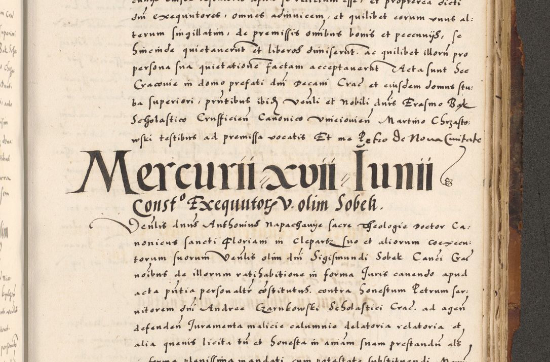 Zdjęcie nr 669 dla obiektu archiwalnego: Acta causarum, obligacionum, sentenciarum tam interlocutoriarum quam diffinitivarum constitutionumque coram reverendo patre domino Petro Porembski canonico et officiali generali Cracoviensi de anno Domini millesimo quingentesimo quadragesimo nono, cuius indictio septima, pontificatus sanctissimi in Christo patris et domini nostri domini Pauli divina providencia tercii, anno ipsius nacionis Pauli pape terciii die tercia mensis Novembris inchoatur