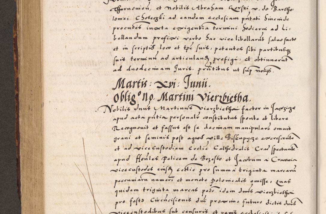 Zdjęcie nr 671 dla obiektu archiwalnego: Acta causarum, obligacionum, sentenciarum tam interlocutoriarum quam diffinitivarum constitutionumque coram reverendo patre domino Petro Porembski canonico et officiali generali Cracoviensi de anno Domini millesimo quingentesimo quadragesimo nono, cuius indictio septima, pontificatus sanctissimi in Christo patris et domini nostri domini Pauli divina providencia tercii, anno ipsius nacionis Pauli pape terciii die tercia mensis Novembris inchoatur