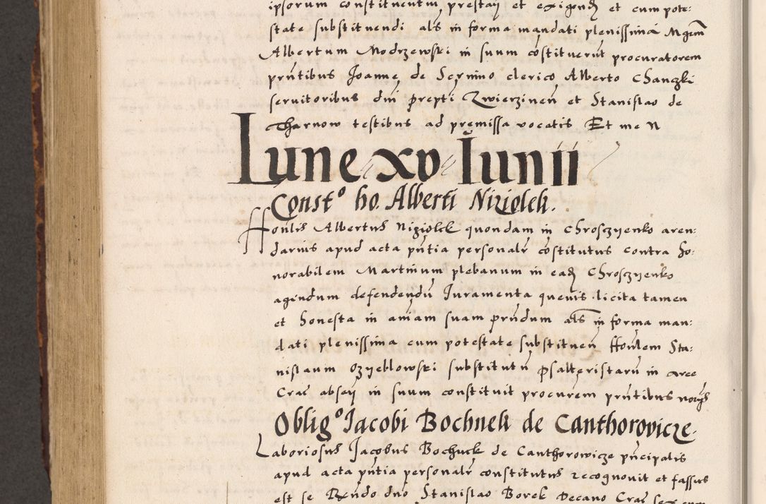 Zdjęcie nr 676 dla obiektu archiwalnego: Acta causarum, obligacionum, sentenciarum tam interlocutoriarum quam diffinitivarum constitutionumque coram reverendo patre domino Petro Porembski canonico et officiali generali Cracoviensi de anno Domini millesimo quingentesimo quadragesimo nono, cuius indictio septima, pontificatus sanctissimi in Christo patris et domini nostri domini Pauli divina providencia tercii, anno ipsius nacionis Pauli pape terciii die tercia mensis Novembris inchoatur