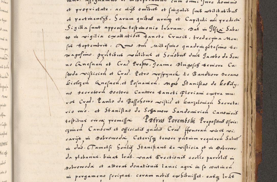 Zdjęcie nr 694 dla obiektu archiwalnego: Acta causarum, obligacionum, sentenciarum tam interlocutoriarum quam diffinitivarum constitutionumque coram reverendo patre domino Petro Porembski canonico et officiali generali Cracoviensi de anno Domini millesimo quingentesimo quadragesimo nono, cuius indictio septima, pontificatus sanctissimi in Christo patris et domini nostri domini Pauli divina providencia tercii, anno ipsius nacionis Pauli pape terciii die tercia mensis Novembris inchoatur