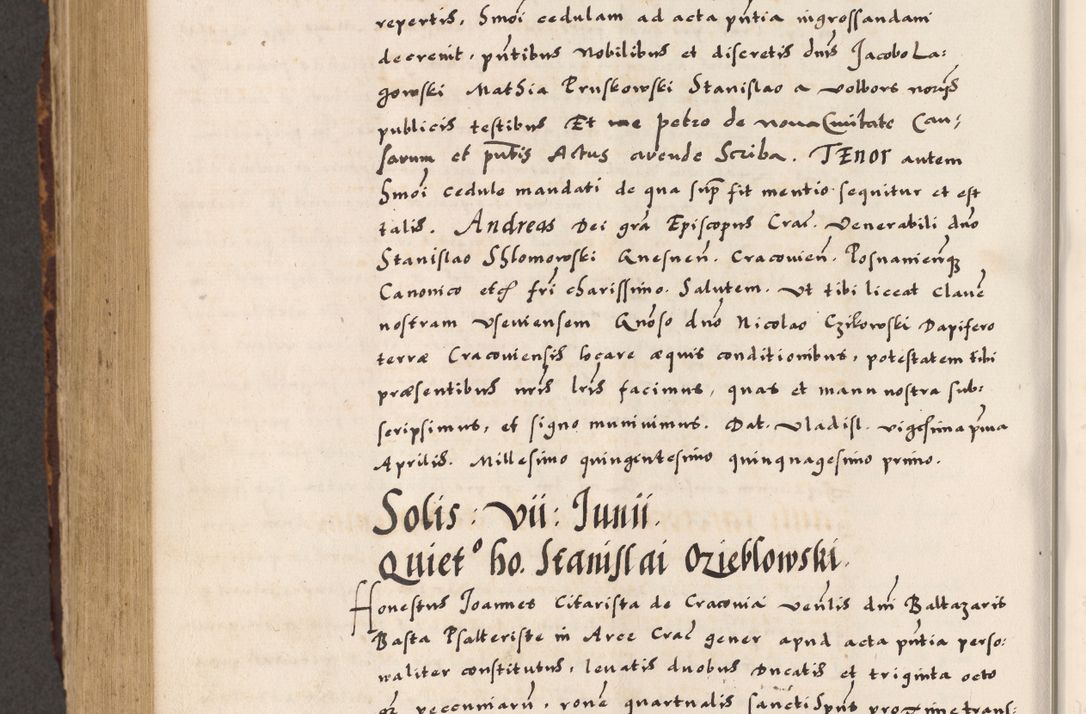 Zdjęcie nr 696 dla obiektu archiwalnego: Acta causarum, obligacionum, sentenciarum tam interlocutoriarum quam diffinitivarum constitutionumque coram reverendo patre domino Petro Porembski canonico et officiali generali Cracoviensi de anno Domini millesimo quingentesimo quadragesimo nono, cuius indictio septima, pontificatus sanctissimi in Christo patris et domini nostri domini Pauli divina providencia tercii, anno ipsius nacionis Pauli pape terciii die tercia mensis Novembris inchoatur
