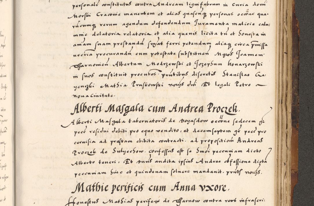 Zdjęcie nr 703 dla obiektu archiwalnego: Acta causarum, obligacionum, sentenciarum tam interlocutoriarum quam diffinitivarum constitutionumque coram reverendo patre domino Petro Porembski canonico et officiali generali Cracoviensi de anno Domini millesimo quingentesimo quadragesimo nono, cuius indictio septima, pontificatus sanctissimi in Christo patris et domini nostri domini Pauli divina providencia tercii, anno ipsius nacionis Pauli pape terciii die tercia mensis Novembris inchoatur