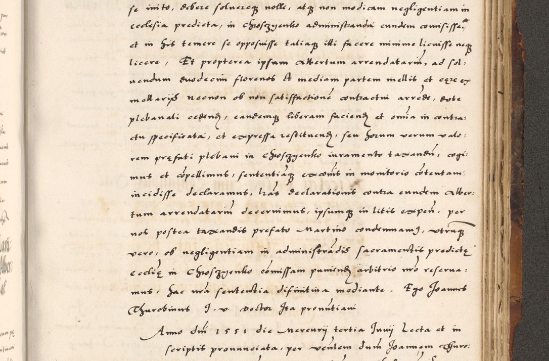 Zdjęcie nr 709 dla obiektu archiwalnego: Acta causarum, obligacionum, sentenciarum tam interlocutoriarum quam diffinitivarum constitutionumque coram reverendo patre domino Petro Porembski canonico et officiali generali Cracoviensi de anno Domini millesimo quingentesimo quadragesimo nono, cuius indictio septima, pontificatus sanctissimi in Christo patris et domini nostri domini Pauli divina providencia tercii, anno ipsius nacionis Pauli pape terciii die tercia mensis Novembris inchoatur