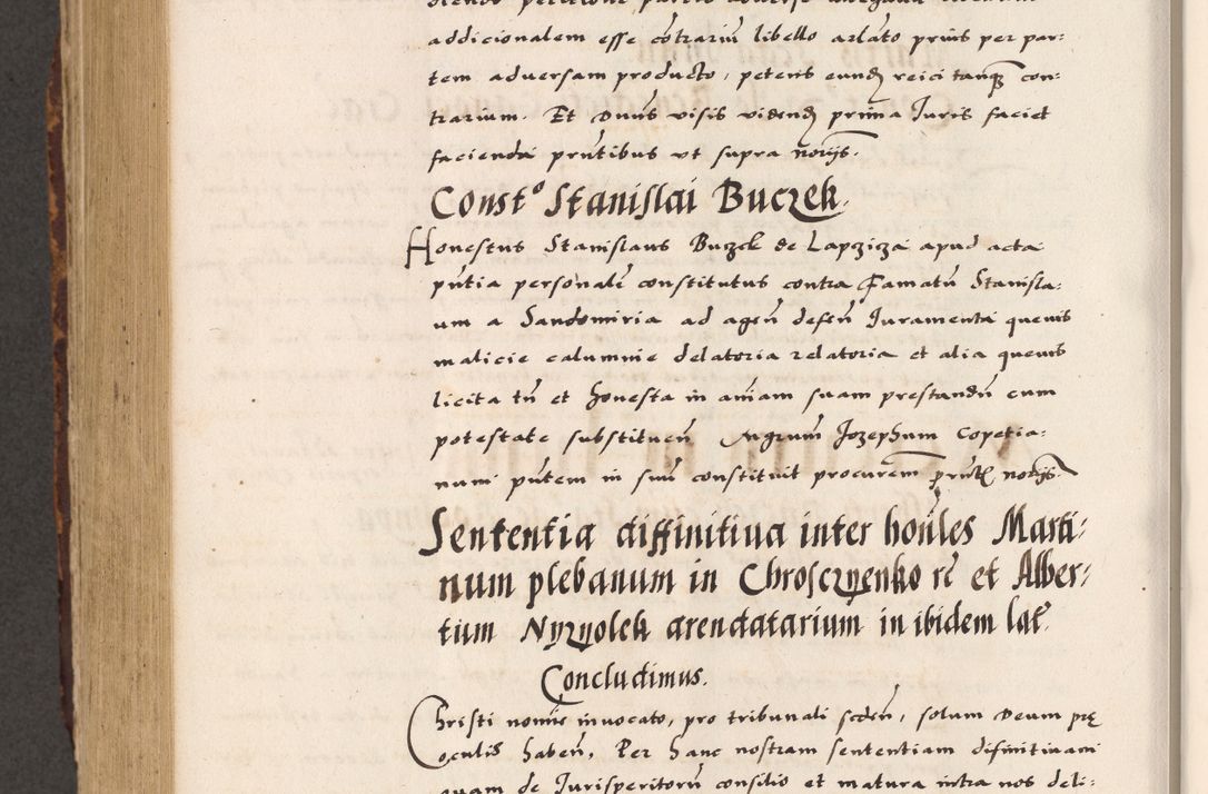 Zdjęcie nr 711 dla obiektu archiwalnego: Acta causarum, obligacionum, sentenciarum tam interlocutoriarum quam diffinitivarum constitutionumque coram reverendo patre domino Petro Porembski canonico et officiali generali Cracoviensi de anno Domini millesimo quingentesimo quadragesimo nono, cuius indictio septima, pontificatus sanctissimi in Christo patris et domini nostri domini Pauli divina providencia tercii, anno ipsius nacionis Pauli pape terciii die tercia mensis Novembris inchoatur