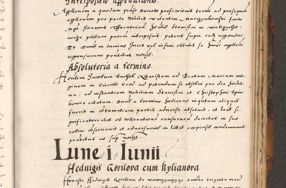 Zdjęcie nr 713 dla obiektu archiwalnego: Acta causarum, obligacionum, sentenciarum tam interlocutoriarum quam diffinitivarum constitutionumque coram reverendo patre domino Petro Porembski canonico et officiali generali Cracoviensi de anno Domini millesimo quingentesimo quadragesimo nono, cuius indictio septima, pontificatus sanctissimi in Christo patris et domini nostri domini Pauli divina providencia tercii, anno ipsius nacionis Pauli pape terciii die tercia mensis Novembris inchoatur