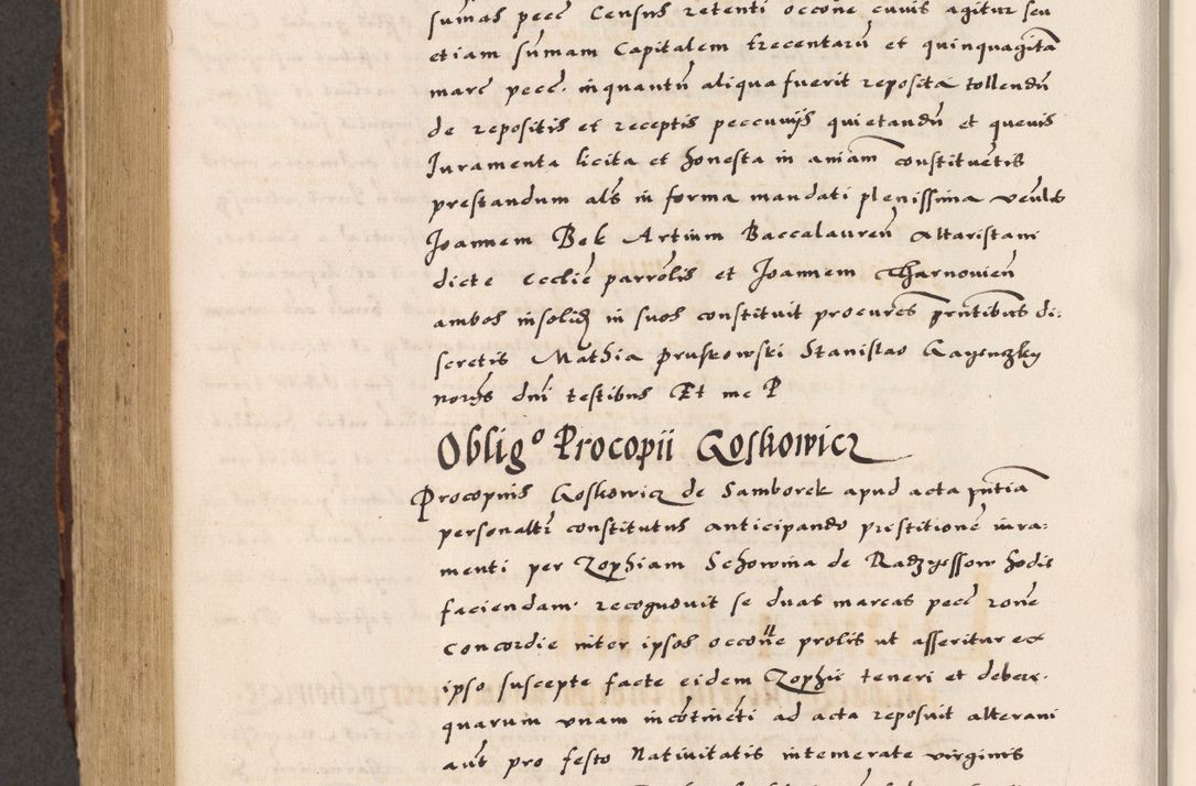 Zdjęcie nr 714 dla obiektu archiwalnego: Acta causarum, obligacionum, sentenciarum tam interlocutoriarum quam diffinitivarum constitutionumque coram reverendo patre domino Petro Porembski canonico et officiali generali Cracoviensi de anno Domini millesimo quingentesimo quadragesimo nono, cuius indictio septima, pontificatus sanctissimi in Christo patris et domini nostri domini Pauli divina providencia tercii, anno ipsius nacionis Pauli pape terciii die tercia mensis Novembris inchoatur
