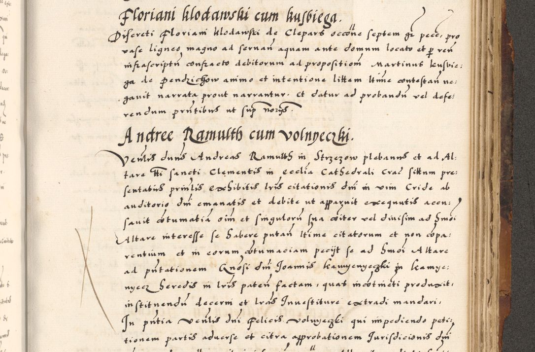 Zdjęcie nr 721 dla obiektu archiwalnego: Acta causarum, obligacionum, sentenciarum tam interlocutoriarum quam diffinitivarum constitutionumque coram reverendo patre domino Petro Porembski canonico et officiali generali Cracoviensi de anno Domini millesimo quingentesimo quadragesimo nono, cuius indictio septima, pontificatus sanctissimi in Christo patris et domini nostri domini Pauli divina providencia tercii, anno ipsius nacionis Pauli pape terciii die tercia mensis Novembris inchoatur
