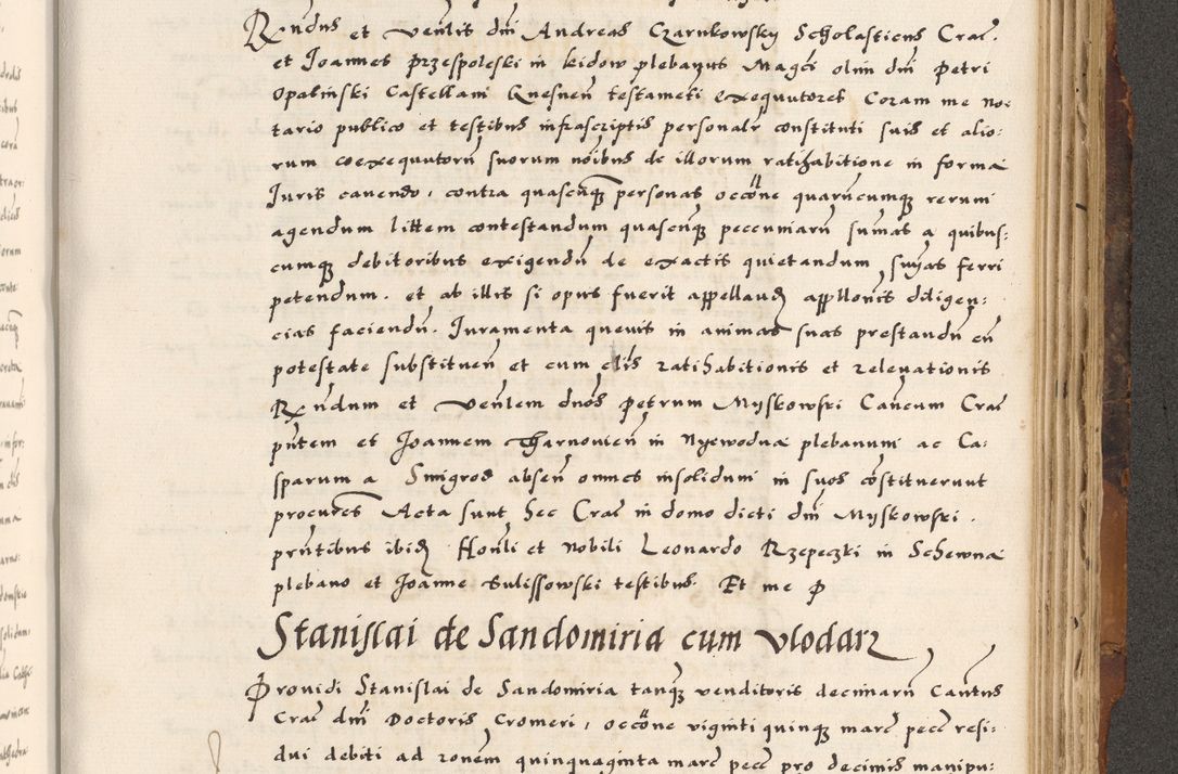 Zdjęcie nr 725 dla obiektu archiwalnego: Acta causarum, obligacionum, sentenciarum tam interlocutoriarum quam diffinitivarum constitutionumque coram reverendo patre domino Petro Porembski canonico et officiali generali Cracoviensi de anno Domini millesimo quingentesimo quadragesimo nono, cuius indictio septima, pontificatus sanctissimi in Christo patris et domini nostri domini Pauli divina providencia tercii, anno ipsius nacionis Pauli pape terciii die tercia mensis Novembris inchoatur