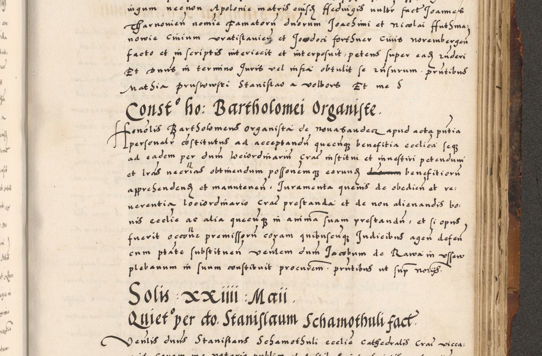 Zdjęcie nr 726 dla obiektu archiwalnego: Acta causarum, obligacionum, sentenciarum tam interlocutoriarum quam diffinitivarum constitutionumque coram reverendo patre domino Petro Porembski canonico et officiali generali Cracoviensi de anno Domini millesimo quingentesimo quadragesimo nono, cuius indictio septima, pontificatus sanctissimi in Christo patris et domini nostri domini Pauli divina providencia tercii, anno ipsius nacionis Pauli pape terciii die tercia mensis Novembris inchoatur