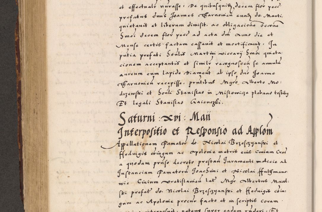 Zdjęcie nr 730 dla obiektu archiwalnego: Acta causarum, obligacionum, sentenciarum tam interlocutoriarum quam diffinitivarum constitutionumque coram reverendo patre domino Petro Porembski canonico et officiali generali Cracoviensi de anno Domini millesimo quingentesimo quadragesimo nono, cuius indictio septima, pontificatus sanctissimi in Christo patris et domini nostri domini Pauli divina providencia tercii, anno ipsius nacionis Pauli pape terciii die tercia mensis Novembris inchoatur