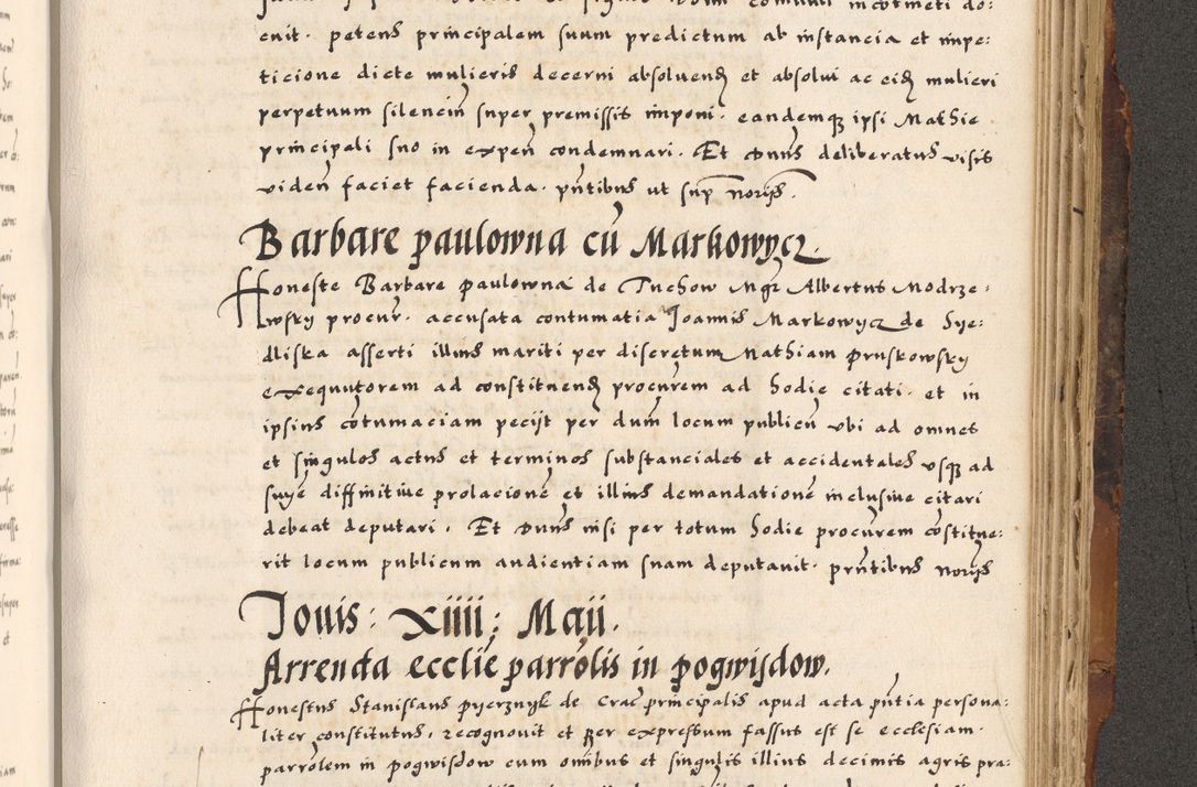 Zdjęcie nr 740 dla obiektu archiwalnego: Acta causarum, obligacionum, sentenciarum tam interlocutoriarum quam diffinitivarum constitutionumque coram reverendo patre domino Petro Porembski canonico et officiali generali Cracoviensi de anno Domini millesimo quingentesimo quadragesimo nono, cuius indictio septima, pontificatus sanctissimi in Christo patris et domini nostri domini Pauli divina providencia tercii, anno ipsius nacionis Pauli pape terciii die tercia mensis Novembris inchoatur