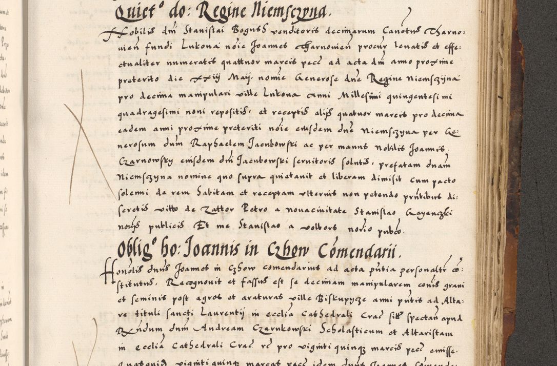 Zdjęcie nr 742 dla obiektu archiwalnego: Acta causarum, obligacionum, sentenciarum tam interlocutoriarum quam diffinitivarum constitutionumque coram reverendo patre domino Petro Porembski canonico et officiali generali Cracoviensi de anno Domini millesimo quingentesimo quadragesimo nono, cuius indictio septima, pontificatus sanctissimi in Christo patris et domini nostri domini Pauli divina providencia tercii, anno ipsius nacionis Pauli pape terciii die tercia mensis Novembris inchoatur